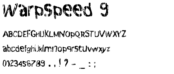 Warpspeed 9 font
